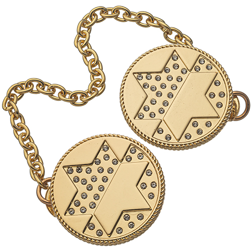 קליפס לטלית גימור זהב עם שרשרת 9 ס״מ