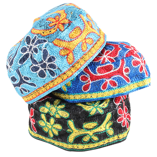 Bukharian Kippah Machine Made 50 - Assorted Colors