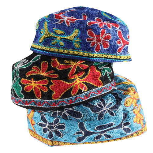 Bukharian Kippah Machine Made 50 - Assorted Colors