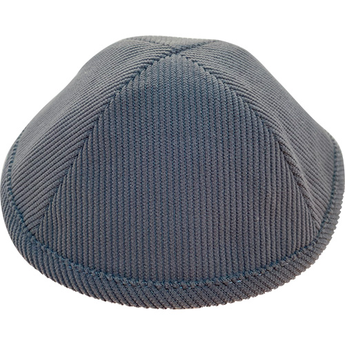 Elegant Fabric Kippah, 17 cm - Gray