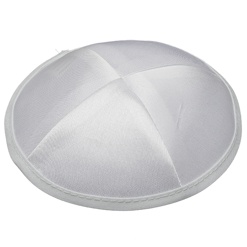 White Terylene Kippah 15 cm