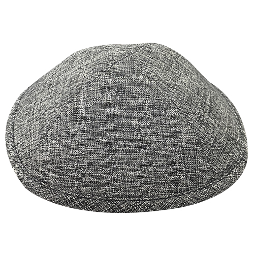 Elegant Fabric Kippah, 17 cm - Black, White