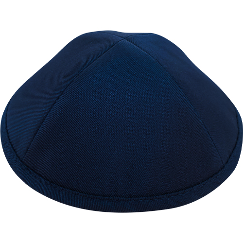 Elegant Black Kippah Size 3 18 cm - Dark Blue