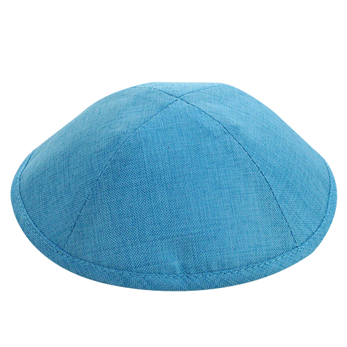 Fabric Elegant Kippah Light Blue Size 4 19 cm