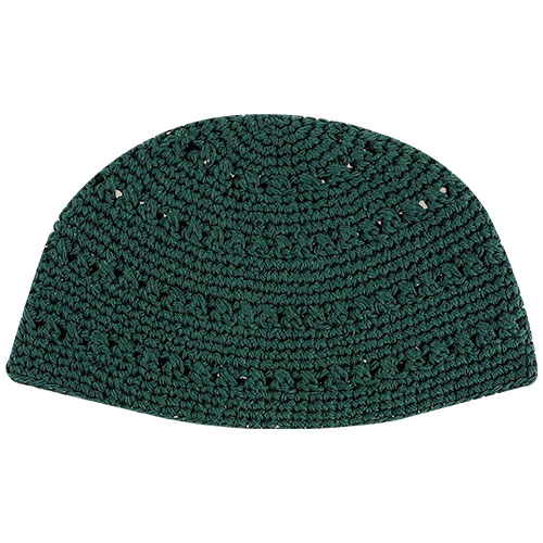 Frik Kippah 22 cm- Green with Holes