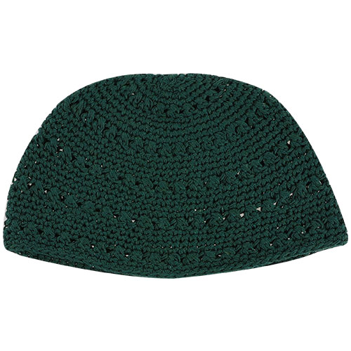 Frik Kippah 24 cm- Green with Holes