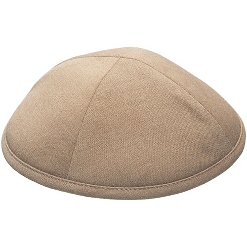 Fabric Kippah "Artman" 16 cm- Brown