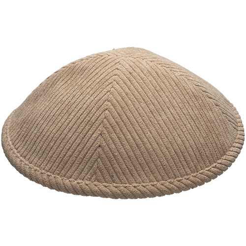 Corduroy Kippah "Artman" 18 cm- Brown