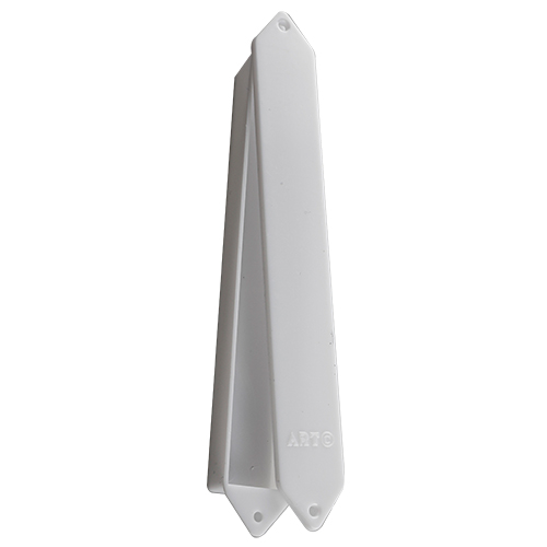 Plastic Mezuzah 12cm-white and Silver