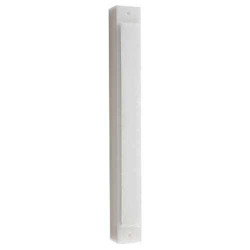 Plastic Mezuzah with Screw 12cm- Clear with Silver Shin
