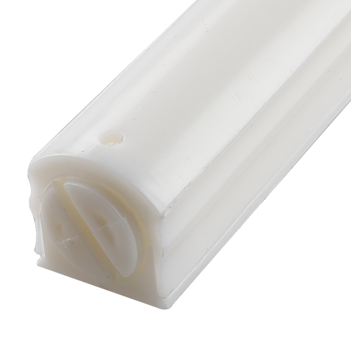 Plastic Mezuzah with Screw 12cm- Clear with Silver Shin