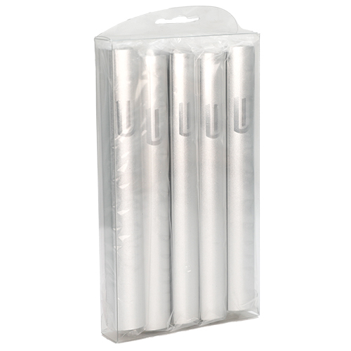 Aluminium Mezuzah 12 cm- Dotted Design in Matte Silver, with the Letter "Shin"