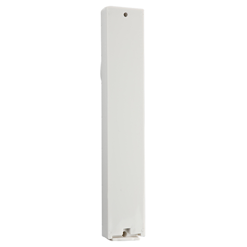 Plastic Clear Mezuzah with Rubber Cork 12 cm- "the Kotel" with Silver Shin
