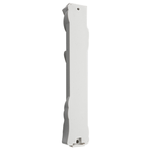 White Plastic Mezuzah 20 cm with Rubber Cork - "Jerusalem" Ornaments