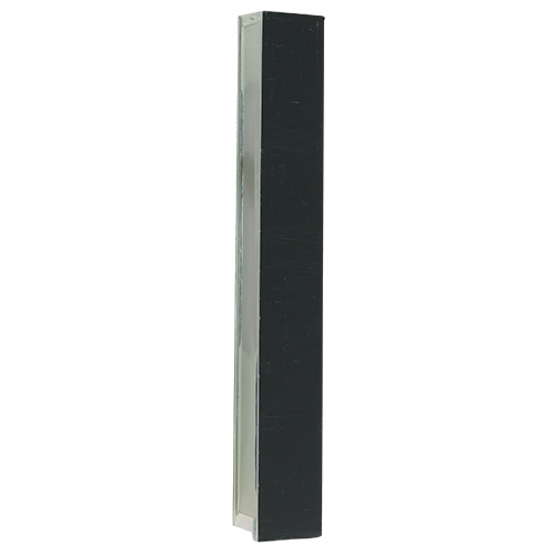 Glass Mezuzah with Metal Plaque 12 cm