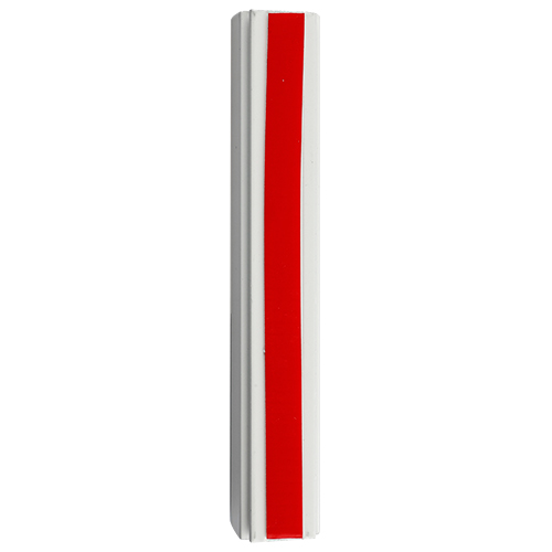 Aluminum Mezuzah 15 cm with Metal "Shin" - Silver, Matte