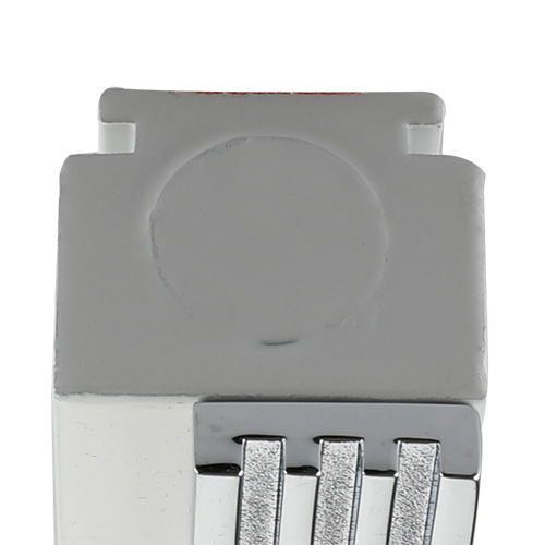 Aluminum Mezuzah 15 cm with Metal "Shin" - Silver, Matte