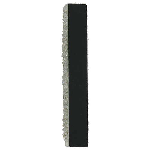 Glass Mezuzah with Stones 12 cm- Black