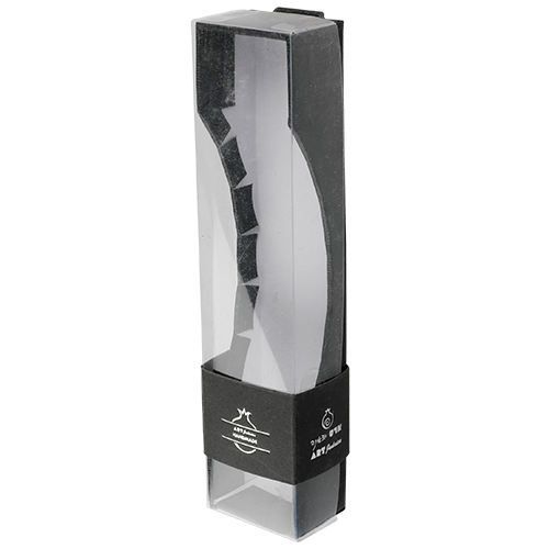Lucite Mezuzah 12 cm - Glitter White - Silver