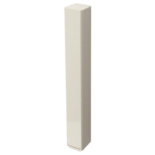 Plastic Mezuzah Beige with Rubber Cork 10 cm - Silver