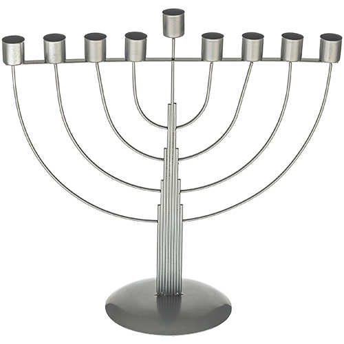 חנוכיית חוטים חצי עגול לשמן - מוכספת 33×41 ס״מ