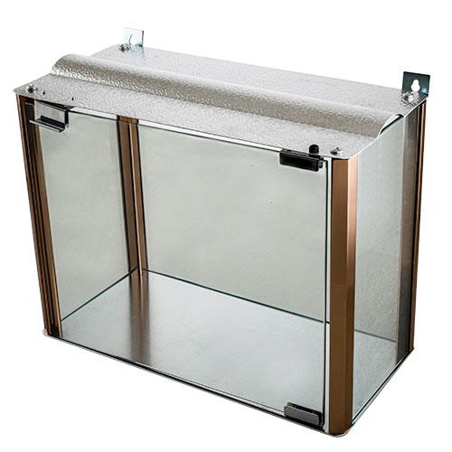 Aluminium and Glass Menorah Box 42x50x26 cm - Copper Profiles