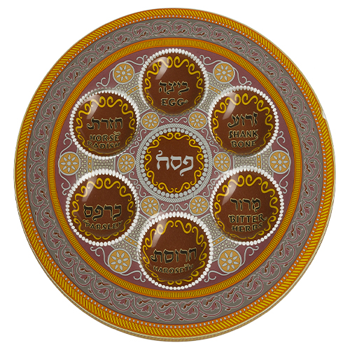 קערת פסח זכוכית מהודרת 35 ס״מ
