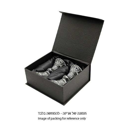 זוג פמוטי קריסטל מהודרים עם אבנים 15 ס״מ