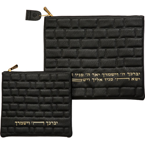 סט טלית תפילין מהודר דמוי עור 36×29 ס״מ