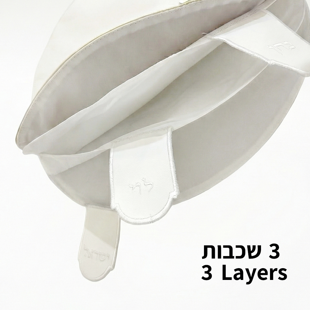 כיסוי פסח מהודר דמוי עור עם רקמה 45 ס״מ אריזת פיוי