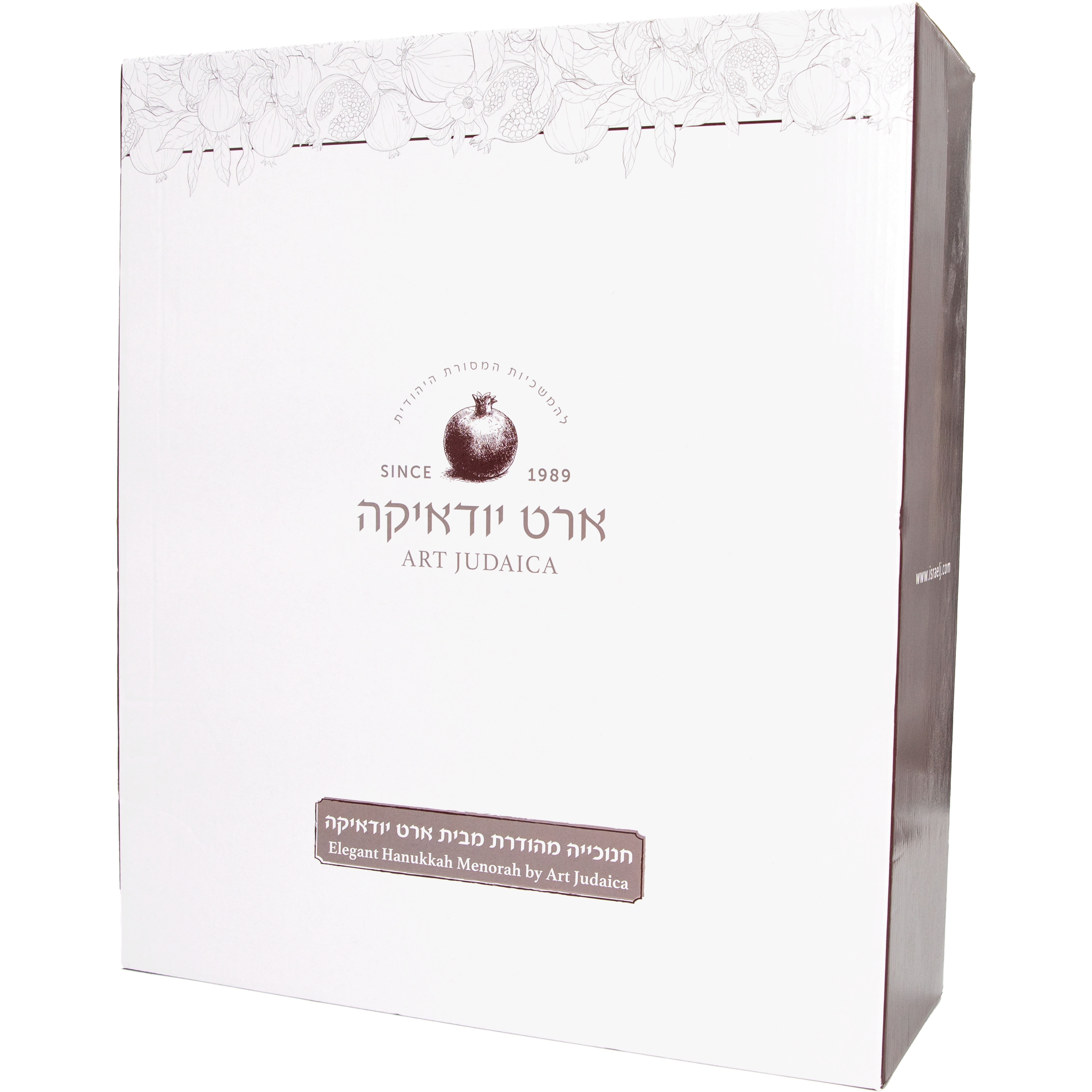 חנוכיה "אור הזהב" מתכת מהודרת ציפוי ניקל 36 ס