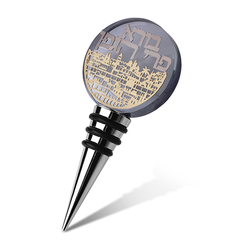 Crystal Wine Stopper 9 cm with Laser Cut Plaque