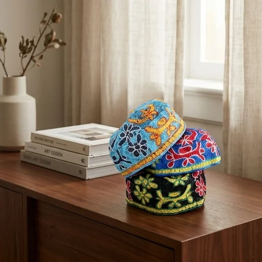 Bukharian Kippah Machine Made 50 - Assorted Colors