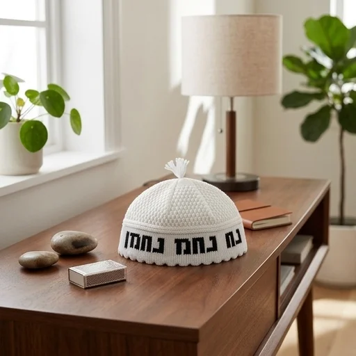 Frik Kippah "Nachman" 23cm- White
