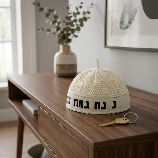 Frik Kippah "Nachman" 24cm- White