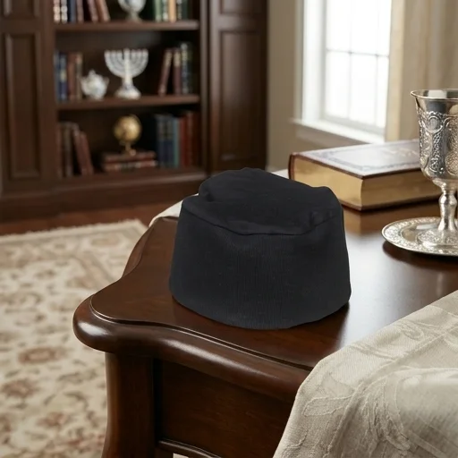 Black Sleeping Kippah 24.5 cm