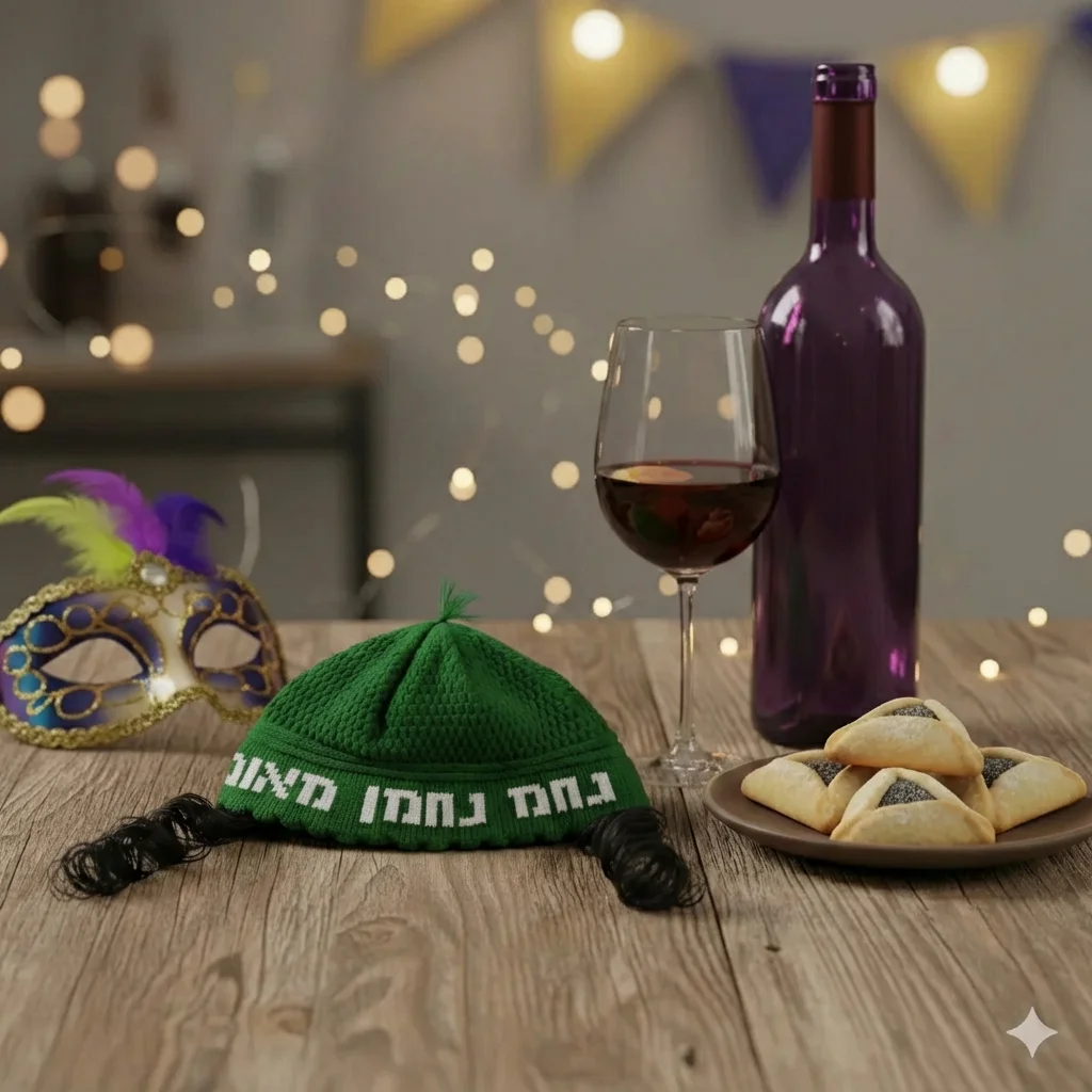 Frik Kippah with Peyot "Nachman" 24 cm- Green