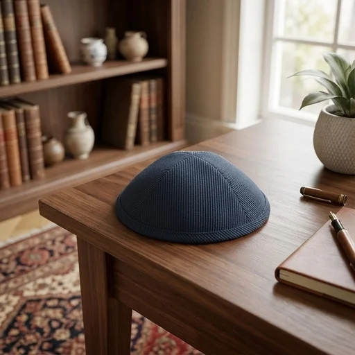 Elegant Fabric Kippah, 17 cm