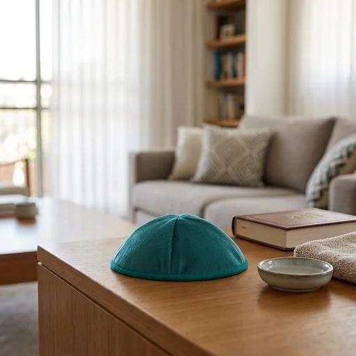 Velvet Kippah 17 cm- Green