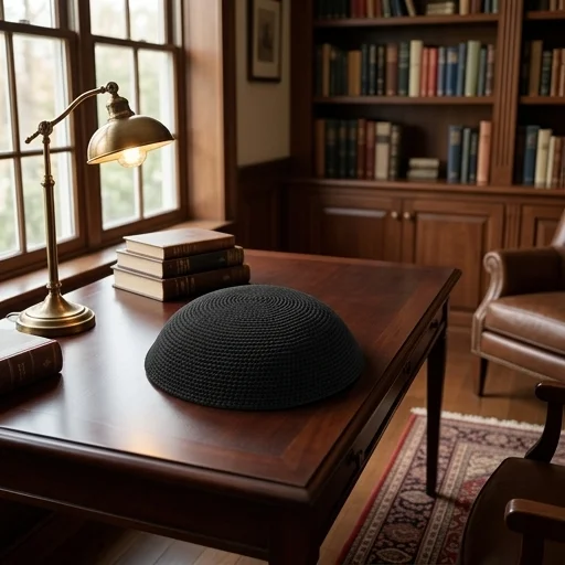 DMC Kippah 19 Cm Plain Black