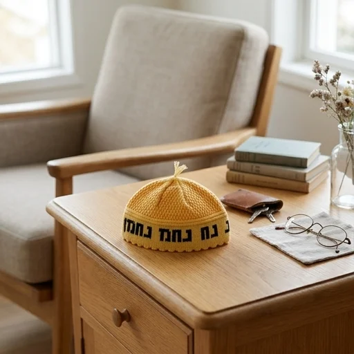 Frik Kippah "nachman" 24 Cm- Yellow