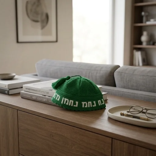 Frik Kippah "nachman" 24 Cm- Green
