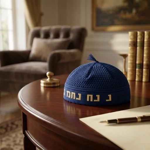 Frik Kippah "Nachman" 24 cm- Blue