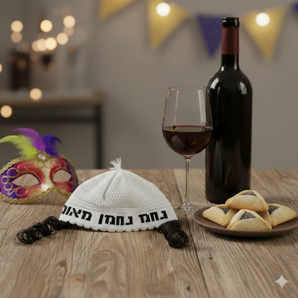 Frik Kippah "Nachman" 24cm- White with Peyot