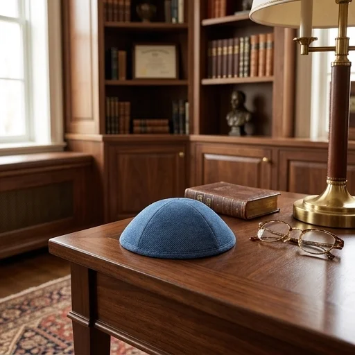 Velvet Kippah 19 cm- Jeans