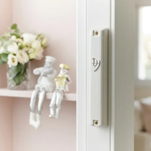 White Plastic Mezuzah with Rubber Cork 20 cm - with Silver Shin