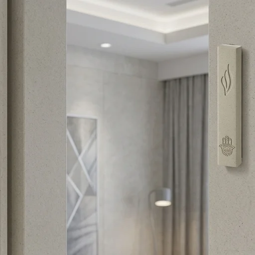 Concrete-like Polymer Mezuzah 20 cm