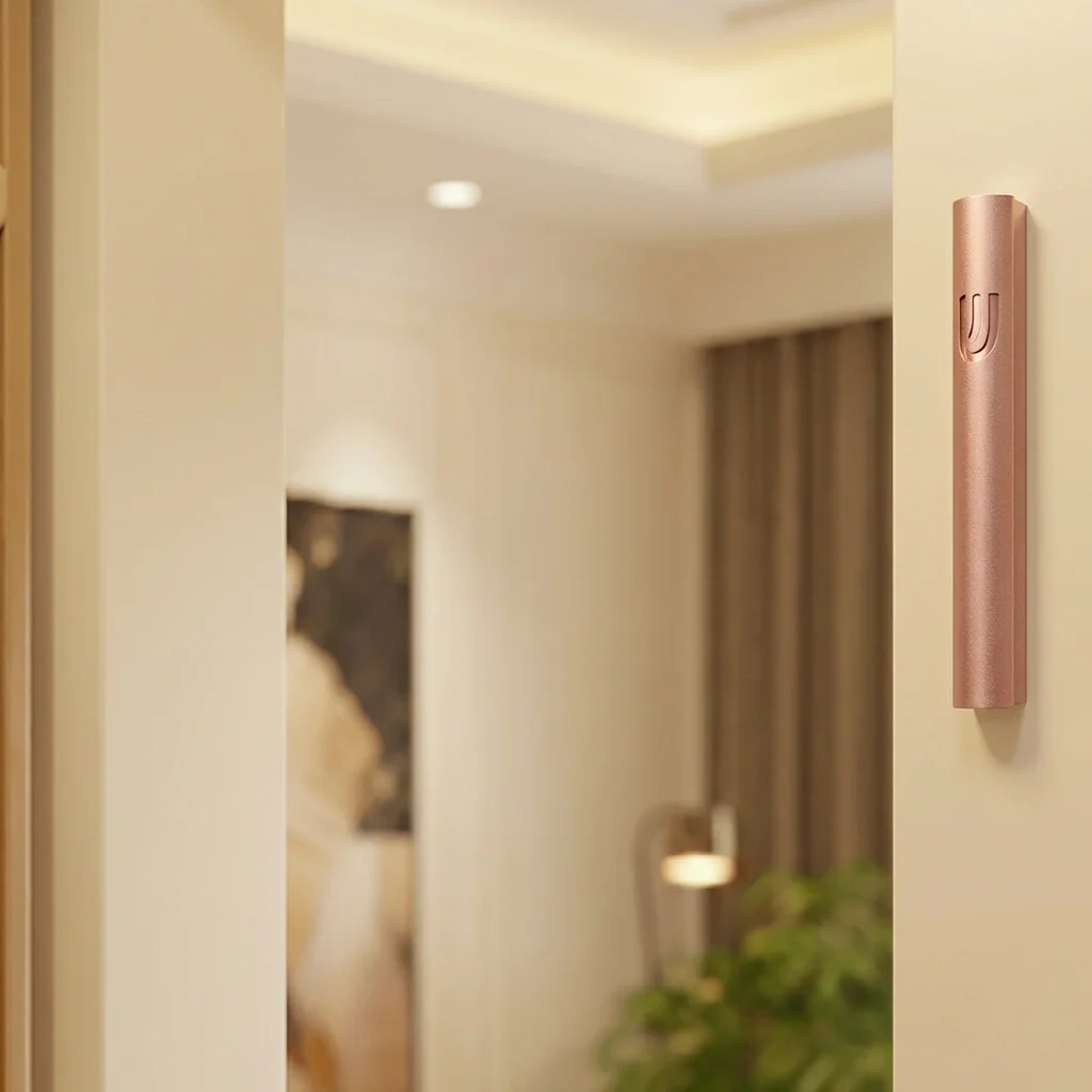 Aluminium Mezuzah 12cm - Brown, Without Holes