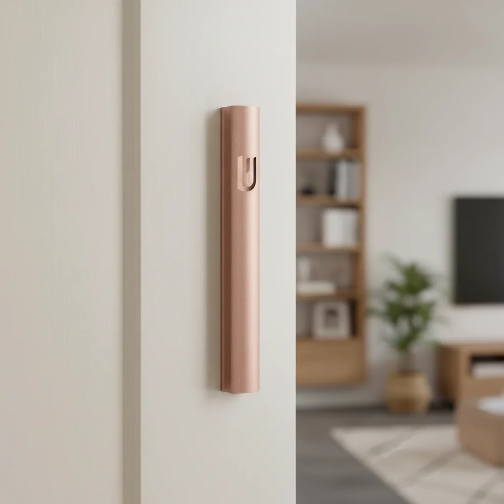 Aluminium Mezuzah 15cm - Brown, Without Holes