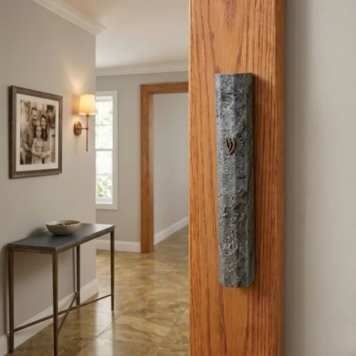 Aluminum Mezuzah 10 cm 3d Painted -Gray Marvel